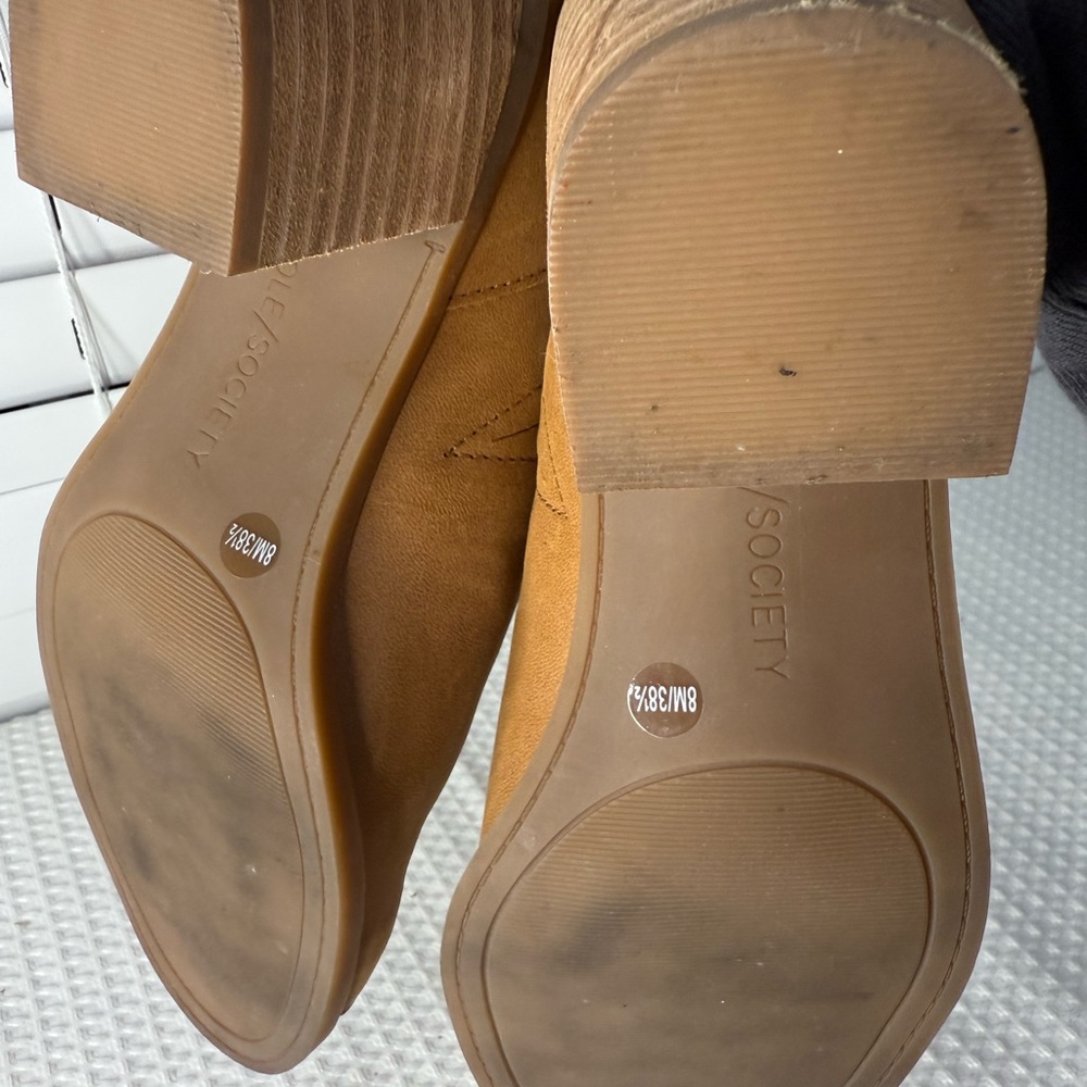 Sole Society So-Ralimia Leather Tan Sandals Pee-Toe Mules for Women Sz8 - Picture 8 of 8